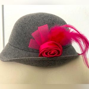 Bettina~ Anthropolgy grey wool hat